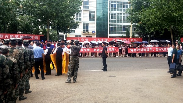 孚日民兵分隊馳援壽光凱旋